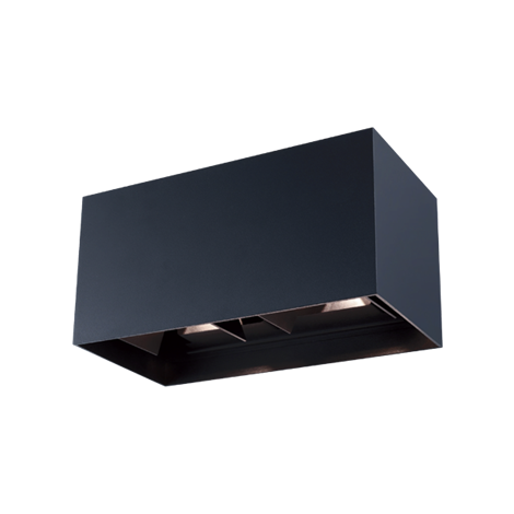 FL-LED WallBeam-H-UD006-2 4x3W-UP/DN BK 0-120° CCT-3000K+4000K+6000K 200x100x100мм IP65 - с-к настен - фото 84100