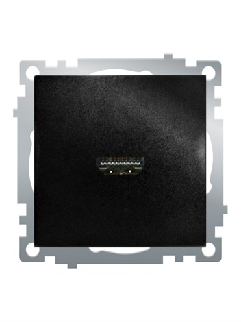 Розетка HDMI 2.1, Type A  (механизм), STEKKER GLS00-7118-05, серия Катрин, черный - фото 85574