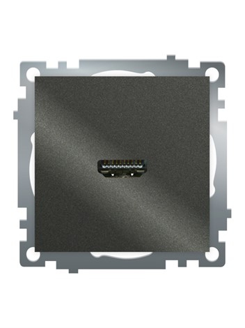 Розетка HDMI 2.1, Type A (механизм), серия Катрин, графит, GLS00-7118-06 - фото 85583