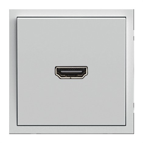 Розетка HDMI 2.0 Type A (механизм), серия Эмили, STEKKER, RST00-5118-10, платиново-серый, soft touch - фото 85587