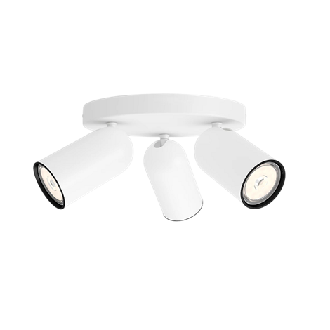 Светильник светодиодный СПОТ накладной PONGEE plate/spiral white 3xGU10 230V - PHILIPS - фото 86955