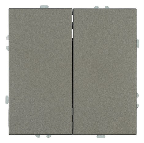 Переключатель 2-клавишный (механизм), STEKKER, 250В, 10А, серия Эмили, RSW10-5107-09, антрацит, soft touch - фото 91742