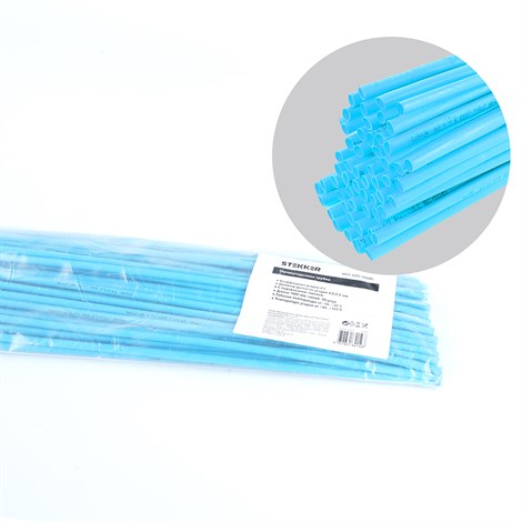 Термоусадочная трубка STEKKER 4,0/2,0 мм, длина 100 см., усадка 2:1, синий HST-420-100BL - фото 92091