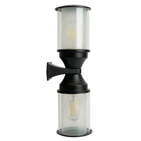 Светильник садово-парковый Feron DH1402, на стену, 2*E27 220-240V, черный - фото 93094