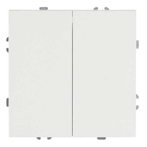 Выключатель 2-клавишный (механизм), СЗК, STEKKER, 250В, 10А, серия Эмили, RSW10-5104-01ZK, белый фарфор, soft touch - фото 93527