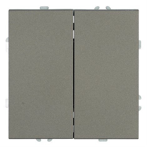 Выключатель 2-клавишный (механизм), STEKKER, 250В, 10А, серия Эмили, RSW10-5104-09, антрацит, soft touch - фото 94067