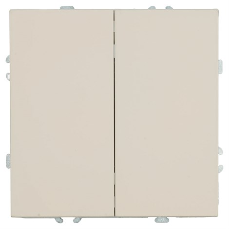 Переключатель 2-клавишный (механизм), STEKKER, 250В, 10А, серия Эмили, RSW10-5107-08, кашемир, soft touch - фото 94144