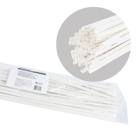 Термоусадочная трубка STEKKER 4,0/2,0 мм, длина 100 см., усадка 2:1, белый HST-420-100WH - фото 94264