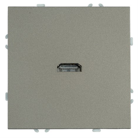 Розетка HDMI 2.0 Type A (механизм), STEKKER, серия Эмили, RST00-5118-09, антрацит, soft touch - фото 95955