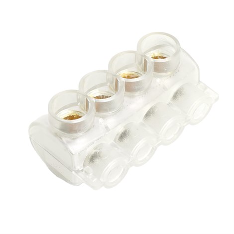 Клемма 4-х контактная STEKKER  для подключения сетей уличного освещения KE10.504 (Al10-50/Cu2,5-35), LD611-4 - фото 96358