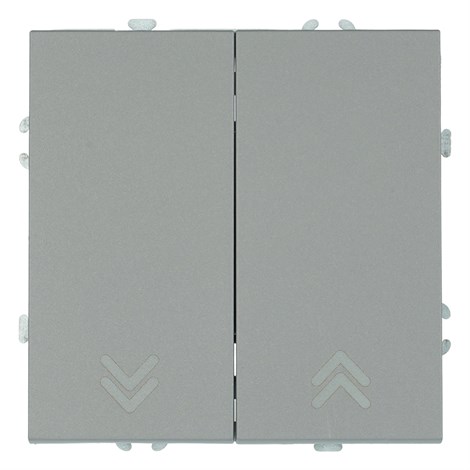 Выключатель 2-клавишный самовозвратный (механизм), STEKKER, 250В, 10А, серия Эмили, RSW10-5113-10, платиново-серый, soft touch - фото 96933