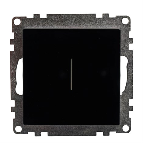 Выключатель 1-клавишный сенсорный (механизм) 250В, 2,5А, серия Катрин, черный - фото 97913