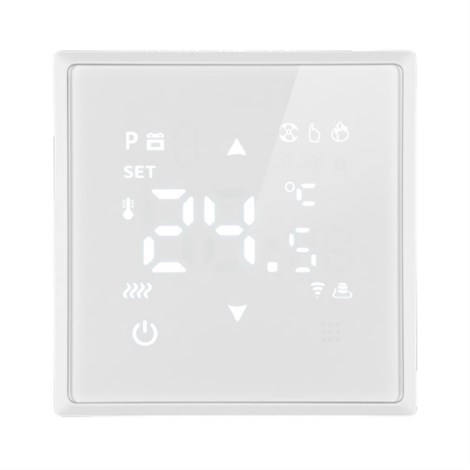 Терморегулятор Wi-Fi (механизм), STEKKER, 250В, 3500Вт, серия Эмили, RSW00-5119-01, белый фарфор, soft touch - фото 99568