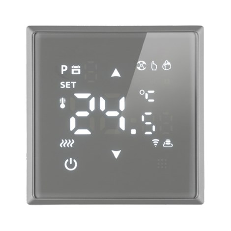 Терморегулятор Wi-Fi (механизм), STEKKER, 250В, 3500Вт, серия Эмили, RSW00-5119-10, платиново-серый, soft touch - фото 99569