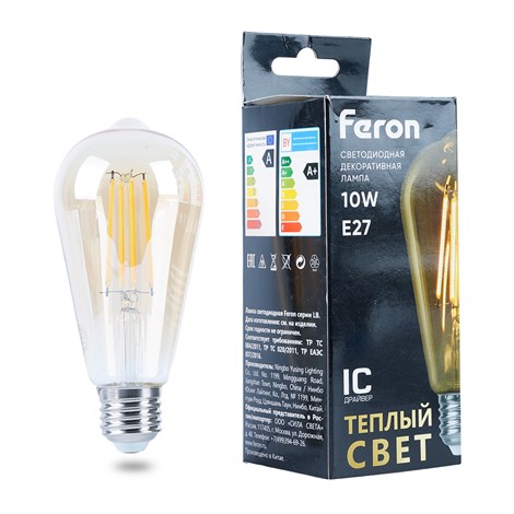 Лампа светодиодная Feron LB-64 E27 10W 230V 2700K - фото 99650