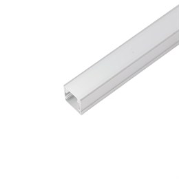 Профиль алюминиевый накладной, 10х10мм, серебро, CAB243