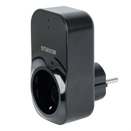 Реле напряжения для розетки STEKKER  VP-100B-3M, 230В,16A,черный