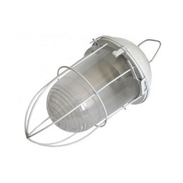 Светильник НСП 02-100-003 313х170х170мм, E27 max 100 Вт, стальной корпус, стекло, решетка, IP54, белый