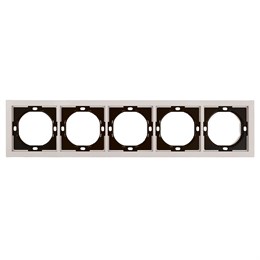 Рамка 5-местная, STEKKER, серия Мия, PFR00-3005-08, пудровый жемчуг