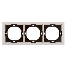 Рамка 3-местная, STEKKER, серия Мия, PFR00-3003-08, пудровый жемчуг