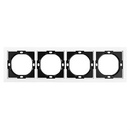 Рамка 4-местная, STEKKER, серия Мия, PFR00-3004-01, белая магнолия