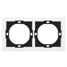 Рамка 2-местная, STEKKER, PFR00-3002-01, серия Мия, белая магнолия