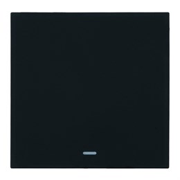 Выключатель 1-клавишный c индикатором (механизм), STEKKER, 250В, 10А, серия Мия, RSW10-3101-05, черный бархат