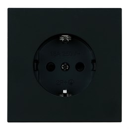 Розетка 1-местная с защитной шторкой с/з (механизм), STEKKER, 250В, 16А, серия Мия, RST16-3110-05, черный бархат