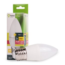 FL-LED C37 7.5W E27 2700К 220V 700Лм 37*100мм FOTON_LIGHTING - лампа свеча