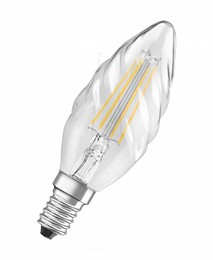 FIL LSCL BW40 4W/827 230V CL E14 470lm - LED лампа свеча витая OSRAM