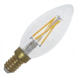 FL-LED Filament C35 6W E14 3000К 220V 660Лм 35*98мм FOTON_LIGHTING - лампа свеча прозрачная