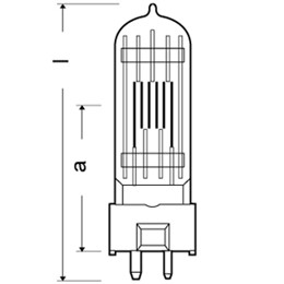 64673 230V 300W GY9,5 (FSL CP/81) d18x90mm 200h - лампа OSRAM (PHI 6872P)