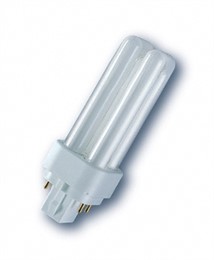 Компактная люминесцентная лампа OSRAM DULUX D/E 18W/830 G24q-2 (4 контакта)