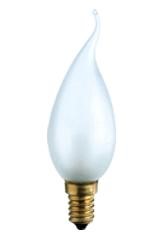 DECOR С35 FLAME FR 25W E14 (230V) FOTON_LIGHTING - лампа свеча на ветру матовая
