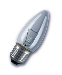 CLASSIC B CL 60W 230V E27 (свеча прозрачная d35x99) - лампа OSRAM