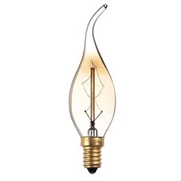 FL-Vintage C35 40W E14 220В 35*118мм FOTON_LIGHTING - ретролампа накаливания свеча на ветру