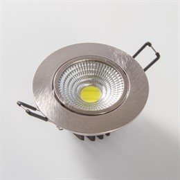 Встраиваемый светодиодный светильник FL-LED Consta B 7W Aluminium 2700K хром круглый поворотный