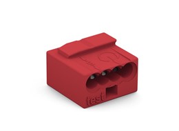 Клеммник WAGO MICRO 4-проводная для соединительных коробок 4х0.6-0.8мм красная