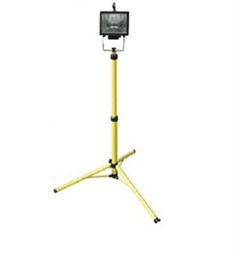 Галогенный прожектор Foton Lighting FL- 1007А 500W на желтой стойке