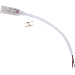 Ecola LED strip 220V connector кабель питания 150мм с муфтой и разъемом IP68 для ленты 12x7