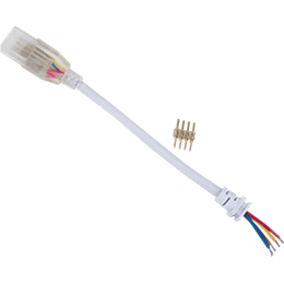 Ecola LED strip 220V connector кабель RGB 150мм с муфтой и разъемом IP68 для ленты RGB 14x7