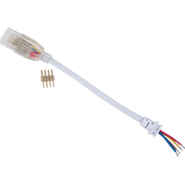 Ecola LED strip 220V connector кабель RGB 150мм с муфтой и разъемом IP68 для ленты RGB 16x8