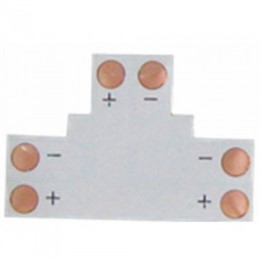 Ecola LED strip connector гибкая соед. плата T для зажимного разъема 2-х конт. 8 mm уп. 5 шт