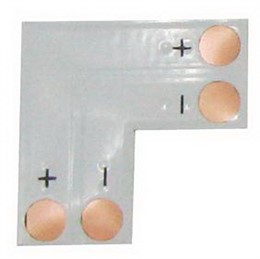 Ecola LED strip connector гибкая соед. плата L для зажимного разъема 2-х конт. 8 mm уп. 5 шт