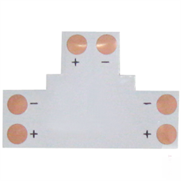 Ecola LED strip connector гибкая соед. плата T для зажимного разъема 2-х конт. 10 mm уп. 5 шт