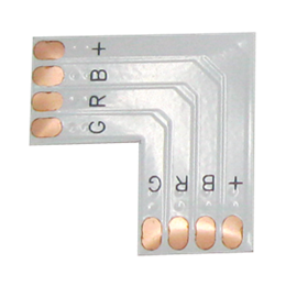 Ecola LED strip connector гибкая соед. плата L для зажимного разъема 4-х конт. 10 mm уп. 5 шт