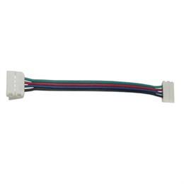 Ecola LED strip connector соед. кабель с двумя 4-х конт. зажимными разъемами 10mm 15 см. уп. 3 шт