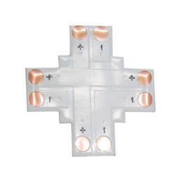 Ecola LED strip connector гибкая соед. плата X для зажимного разъема 2-х конт. 10 mm уп. 5 шт