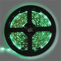Ecola LED strip STD 4,8W/m 12V IP20 8mm 60Led/m Green зеленая светодиодная лента на катушке 5м