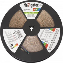 Светодиодная лента Navigator 71 247 NLS-3528RGB60-4.8-IP20-12V-R20